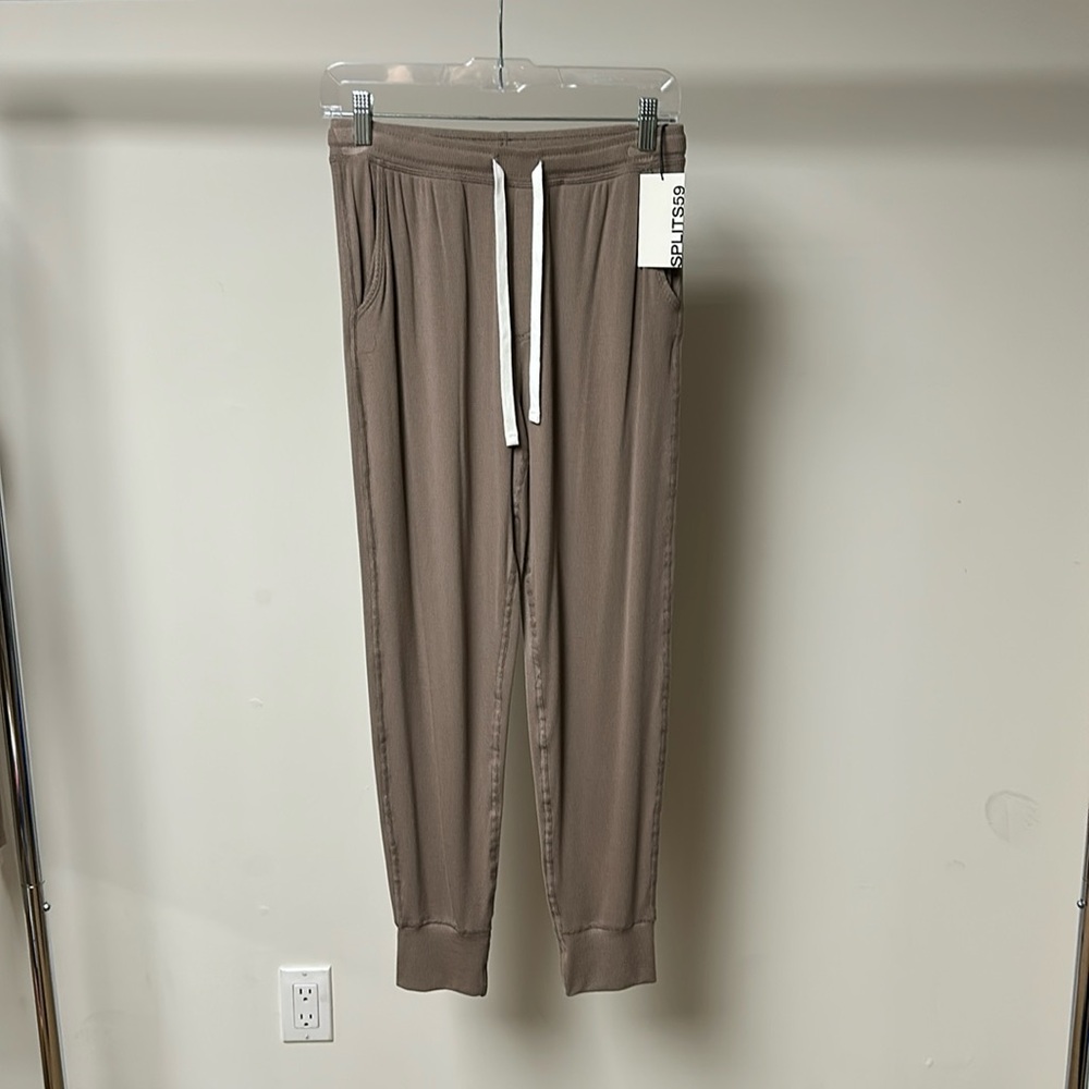 Splits59 Kiki rib 7/8 pant latte